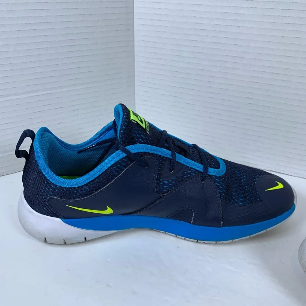 Nike Unisex Kids Flex Contact 3 Running Shoes Blue AR4151-403 Lace Up 7Y (S168)